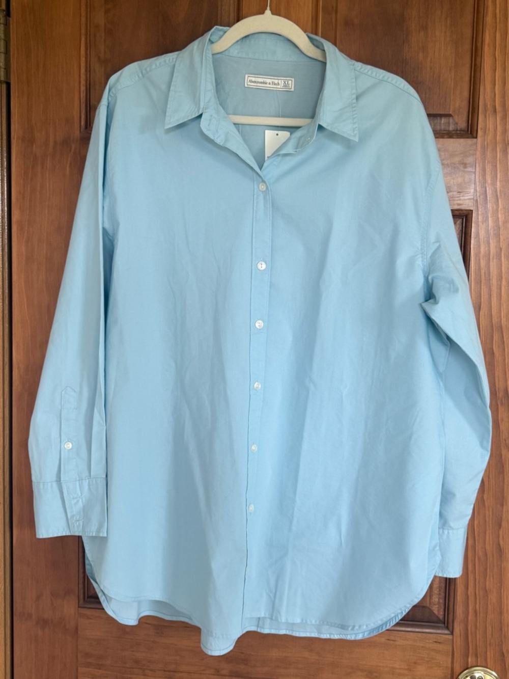 Abercrombie & Fitch Light Blue Men's Button-Down Shirt